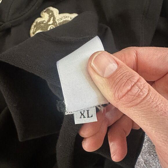 Women's Favour USA Tonight We Ride Chenille Patch Alfie Hoodie Sweatshirt Sz XL - Picture 4 of 5